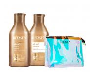 Sada na v��ivu such�ch a krehk�ch vlasov Redken All Soft - �amp�n + starostlivos� + ta�ti�ka zadarmo