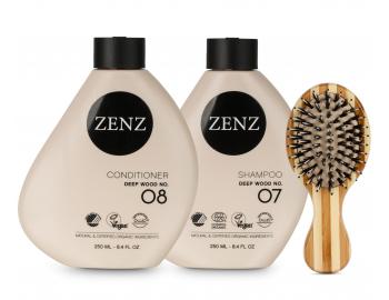 Sada na hydrat�ciu such�ch a ku�erav�ch vlasov Zenz Deep Wood + mini kefa Zenz Boar Brush Mini zadarmo