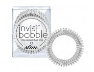 Tenk pirlov gumika do vlasov Invisibobble Slim Chrome Sweet Chrome - strieborn, 3 ks