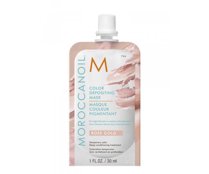 Tnujca maska na vlasy Moroccanoil Color Depositing - Rose Gold, 30 ml