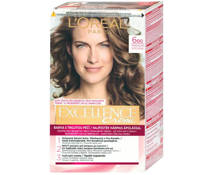 Permanentn farba Loral Excellence 600 tmav blond