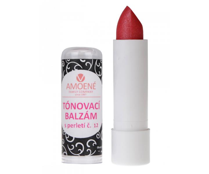 T�novacie balzam na pery s perle�ou Amoen�, �erveno-ru�ov� �. 12 - 4,2 g