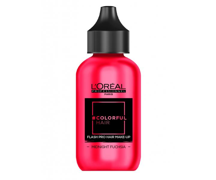 Jednod�ov� make-up na vlasy Lor�al Colorful Hair Flash - 60 ml, Midnight fuchsia - ru�ov�