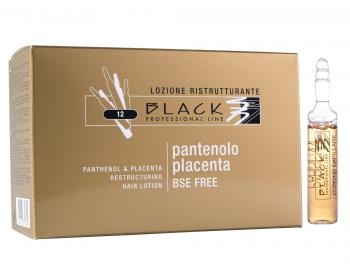 Ampulky k revitalizácii vlasov Black Panthenol & Placenta Hair Lotion - 12 x 10 ml