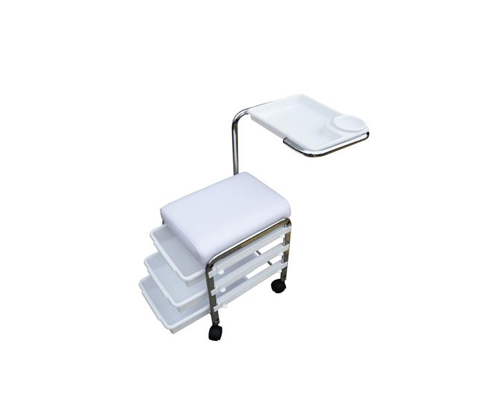 Manik�rna/pedik�rna stoli�ka Weelko Brevis - 3 z�suvky, biela