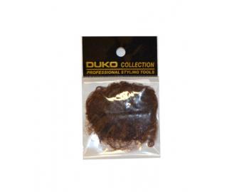 Sieťka na vlasy s gumičkou Duko 4201 jemná - 3ks, hnedá