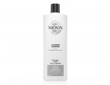 Šampón pre mierne rednúce prírodné vlasy Nioxin System 1 Cleanser Shampoo - 1000 ml