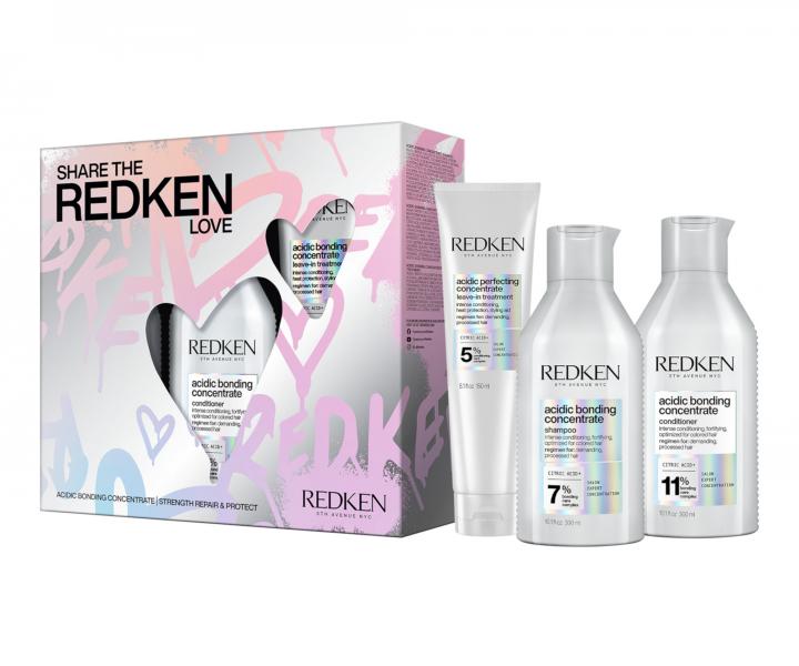 Intenz�vne regenera�n� dar�ekov� sada pre po�koden� vlasy Redken Acidic Bonding Concentrate