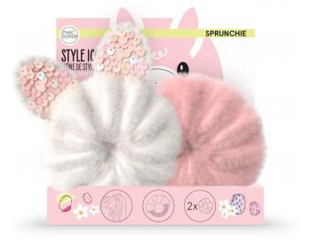 Detsk ozdobn pirlov gumiky Invisibobble Sprunchie Easter Cotton Candy - 2 ks