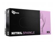Nitrilov� rukavice Espeon Nitril Sparkle - 100 ks, perle�ov� ru�ov�, ve�kos� XS