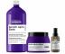 Rad pre uhladenie krepat�ch vlasov Lor�al Professionnel Serie Expert Keratin Alpha Sleek - sada - �amp�n + maska ​​+ pr�pravn� starostlivos� 100 ml zadarmo