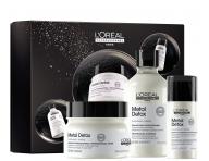 Dar�ekov� sada pre farben� a po�koden� vlasy Lor�al Professionnel Serie Expert Metal Detox Trio