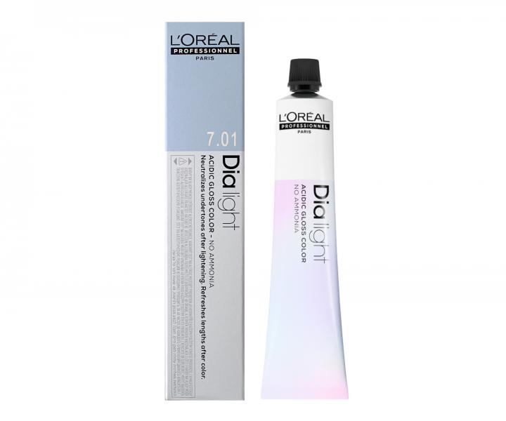 Preliv na vlasy Loral Dialight 50 ml - odtie 7.01 blond prrodn popolav
