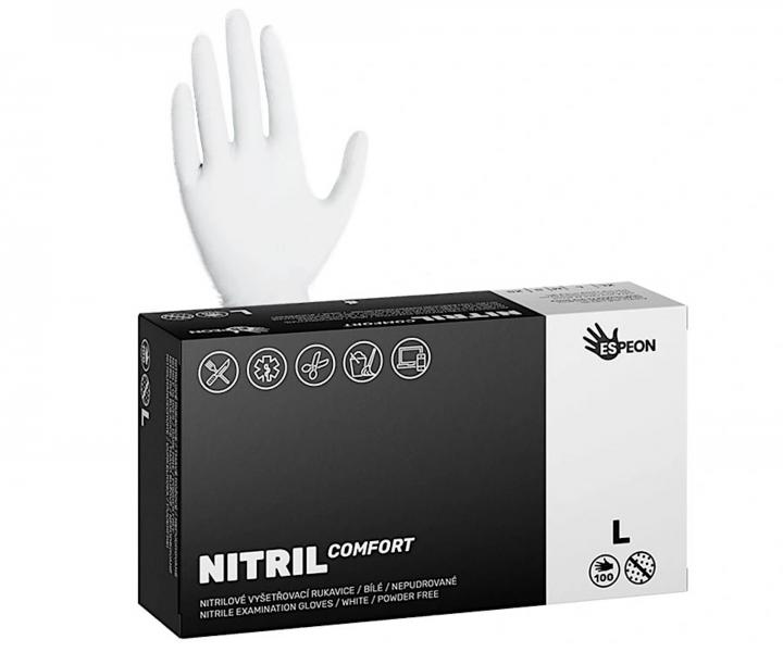 Nitrilov rukavice Espeon Nitril Comfort - 100 ks, biele