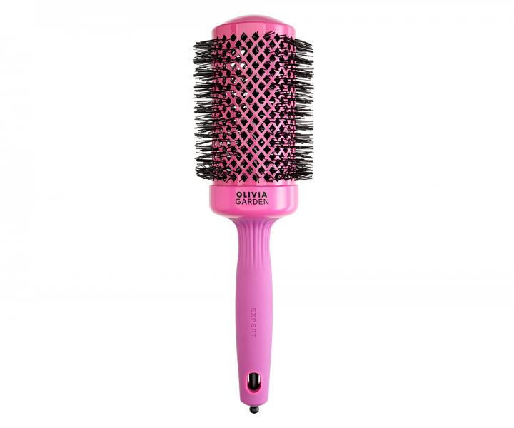 Okrhla fkacia kefa na vlasy Olivia Garden Expert Blowout Shine Pink