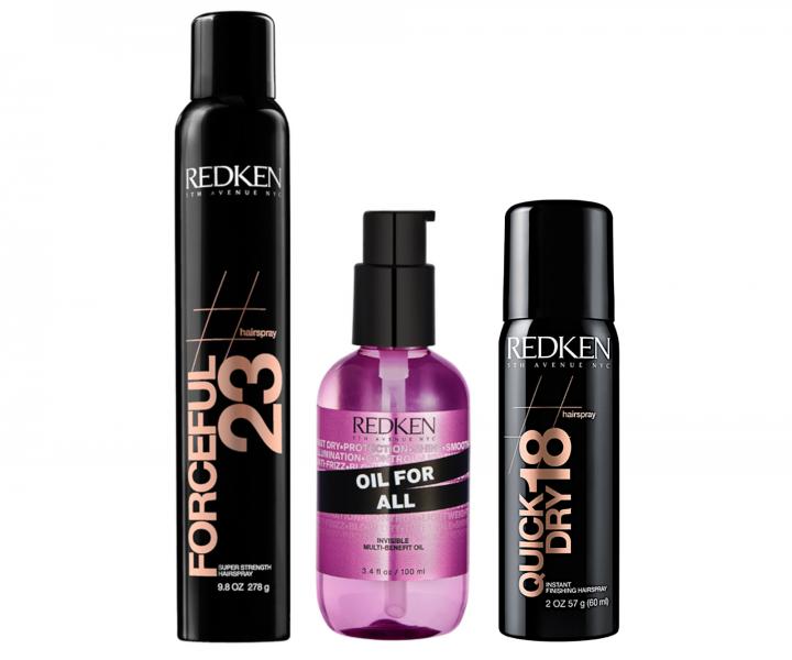 Stylingov� sada Redken - lak na vlasy + olej + lak na vlasy 60 ml zadarmo
