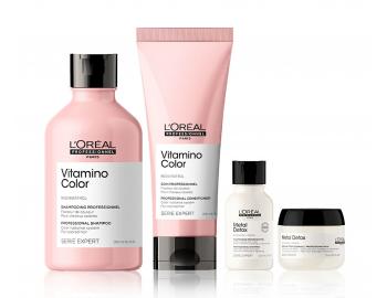Rad pre žiarivú farbu vlasov L’Oréal Professionnel Serie Expert Vitamino Color - sada - šampón + starostlivosť + šampón 100 ml a maska 75 ml Metal Detox zadarmo