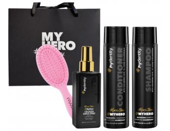 Sada pre vivu a hydratciu vlasov #mydentity MyHero Nourishing s darekovou takou a mini kefou Framar - ruov