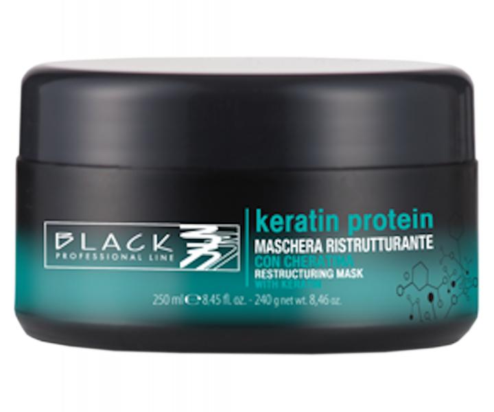 Maska pre pokoden a oslaben vlasy Black Keratin Protein - 250 ml