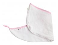 Turban na vlasy MaryBerry Candy Dream - biely s ruovm prkom