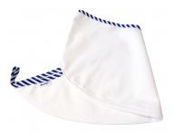 Thermo turban na vlasy MaryBerry My New Hair  - biely s modrm prkom