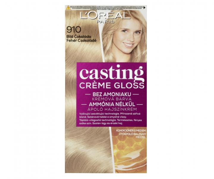 Farbiace krm bez amoniaku Loral Casting Crme Gloss - 910 biela okolda