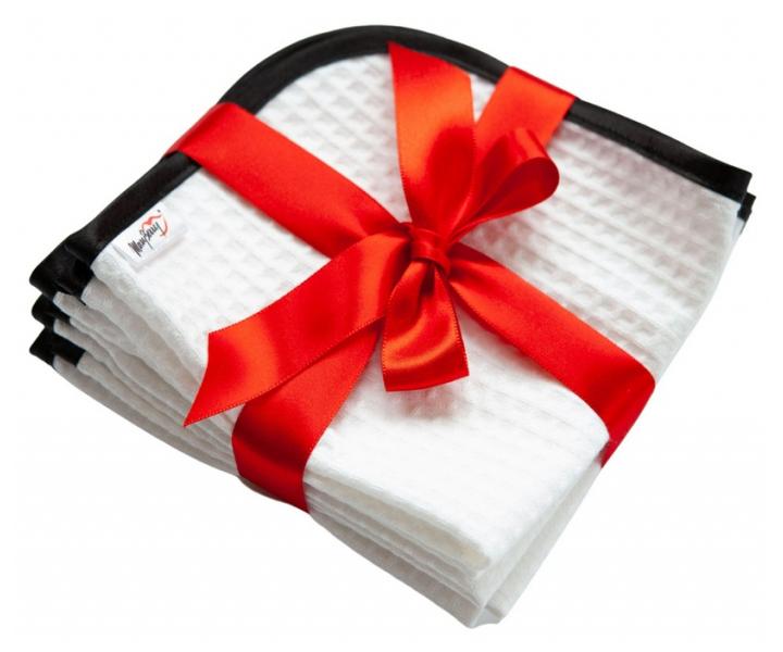 Sada malch uterkov na tvr MaryBerry Happy Evenings - biele s iernym prkom