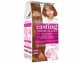 Barvc krm bez amoniaku Loral Casting Crme Gloss - 734 zlat medov