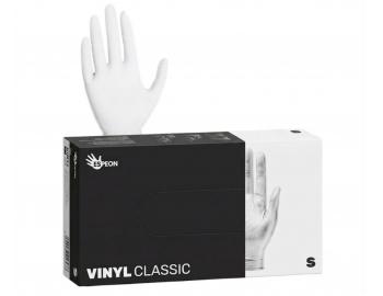 Vinylov� p�drovan� rukavice Espeon Vinyl Classic - 100 ks, biele, ve�kos� S