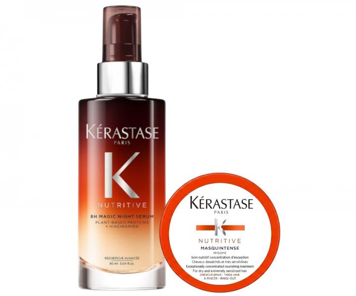Bezoplachov� no�n� vy�ivuj�ce s�rum K�rastase Nutritive 8H Magic Night Serum - 90 ml + vy�ivuj�ca maska 75 ml zada