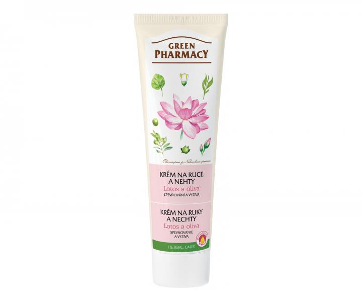 Spev�uj�ci a vy�ivuj�ci kr�m na ruky a nechty s v��a�kom z lotosu a olivy Green Pharmacy - 100 ml