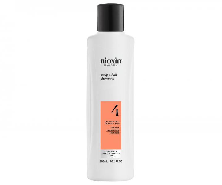 istiaci ampn pre silne rednce farben vlasy Nioxin System 4 Scalp + Hair Shampoo - 300 ml