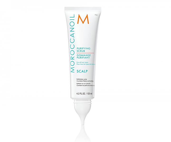Predampnov istiaci peeling pre zdrav pokoku hlavy Moroccanoil Scalp Purifying Scrub - 125 ml