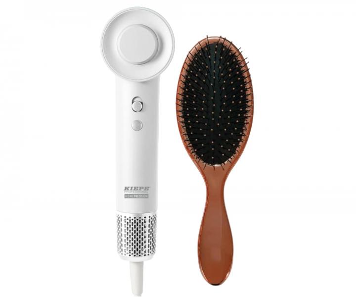 F�n na vlasy Kiepe Professional Home Precision BLDC Hair Dryer - 1100 W, biely + kefa Kiepe zadarmo
