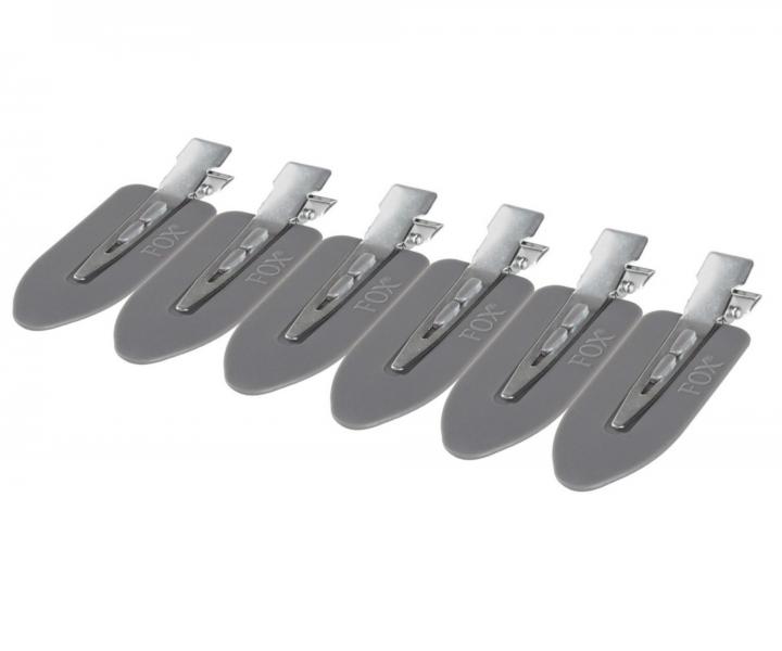 Sponky do vlasov s podlokami Fox Clips Earth Colors - 6 cm, ed, 6 ks