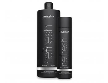�amp�n na udr�anie platinov�ho odtie�a vlasov Subrina Professional Refresh Black Shampoo - 1000 ml + �amp�n 250 ml zadarmo