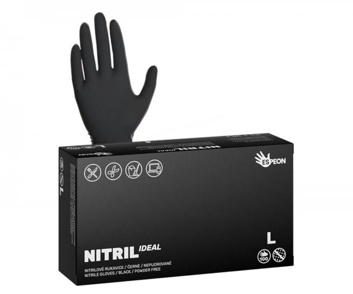 Nitrilov rukavice Espeon Nitril Ideal - 100 ks, ierne, vekos L