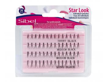Sada umelch trsovch rias Sibel Star Look Individual Eyelashes - vekos S, M, L, 56 ks