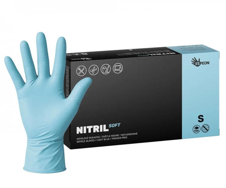 Nitrilov� rukavice Espeon Nitril Soft - 100 ks, modr�, ve�kos� S