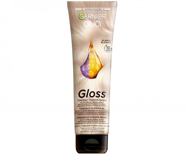 T�novacia maska ​​na vlasy Garnier Olia Gloss Scandi Blonde - 150 ml, studen� �kandin�vska blond