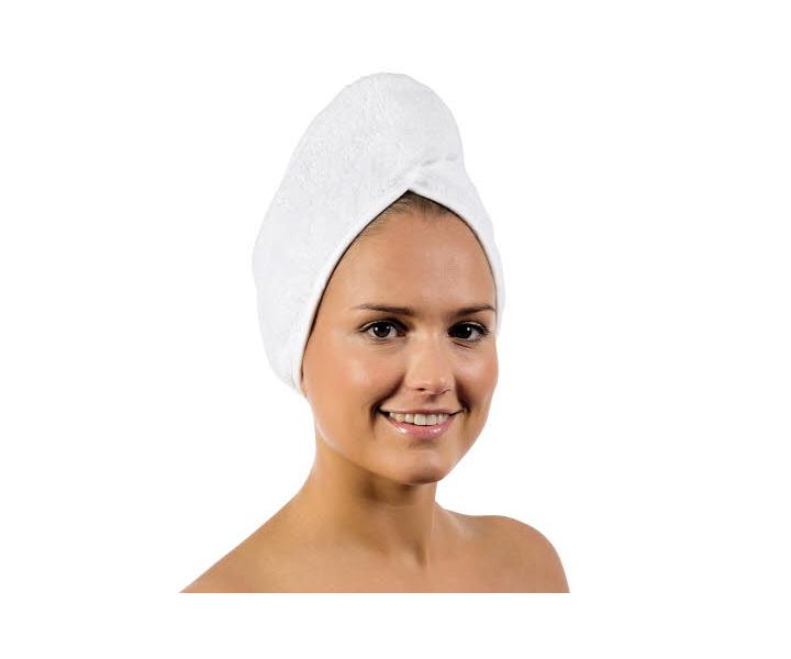 Turban na vlasy Royal Twist Sibel, biely, 100% bavlna