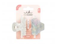 kripce do vlasov Invisibobble Clipstar M Pearly Frost - 2 ks, biely a ed s perleovm efektom