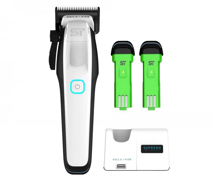 Profesion�lny strihac� stroj�ek s v�menn�mi bat�riami Supreme Trimmer Recharge STC779/W - biely