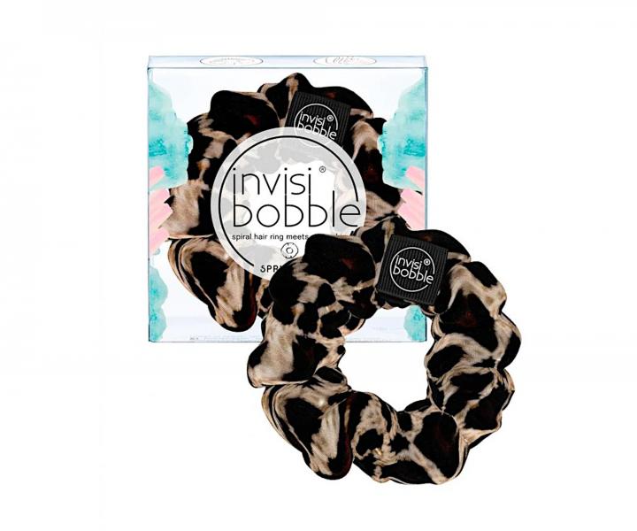 Ozdobn� �pir�lov� gumi�ka Invisibobble Sprunchie Purrfection - leopard� vzor