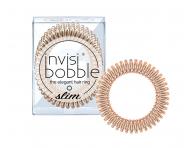 Tenk pirlov gumika do vlasov Invisibobble Slim Bronze Me Pretty - bronzov, 3 ks