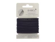 Silné gumičky do vlasov Sibel - 50 mm, 12 ks, čierne