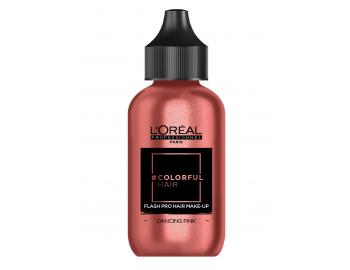 Jednod�ov� make-up na vlasy Lor�al Colorful Hair Flash - 60 ml, Dancing Pink - ru�ovozlat�