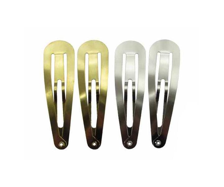 Sponka do vlasov pukaka Duko - 58 mm, strieborn, zlat, 4 ks