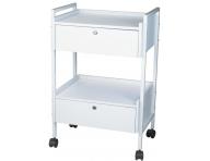 Kozmetick stolk na kolieskach SilverFox 1019 - biely