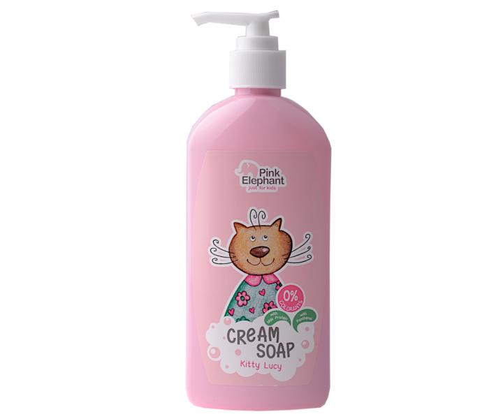 Krmov tekut mydlo pre deti Pink Elephant Cream Soap Kitty Lucy - 250 ml